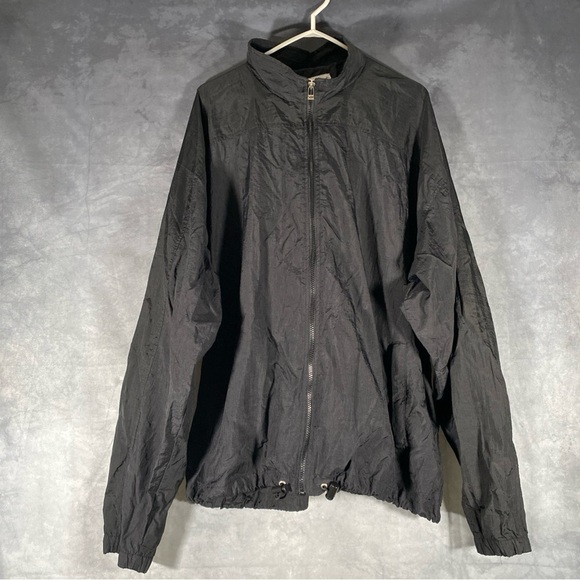 Champion Full Zip Jacket Black Nylon Windbreaker Men’s Size XL Activewear - Picture 1 of 8